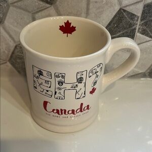 Magenta Canada Maple Leaf White Mug